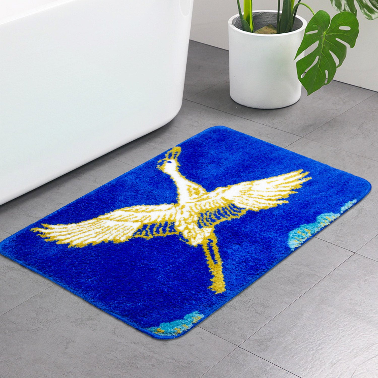 Feblilac Beach Scenery Landscape Bath Mat, 19.6x31.5 Tufted