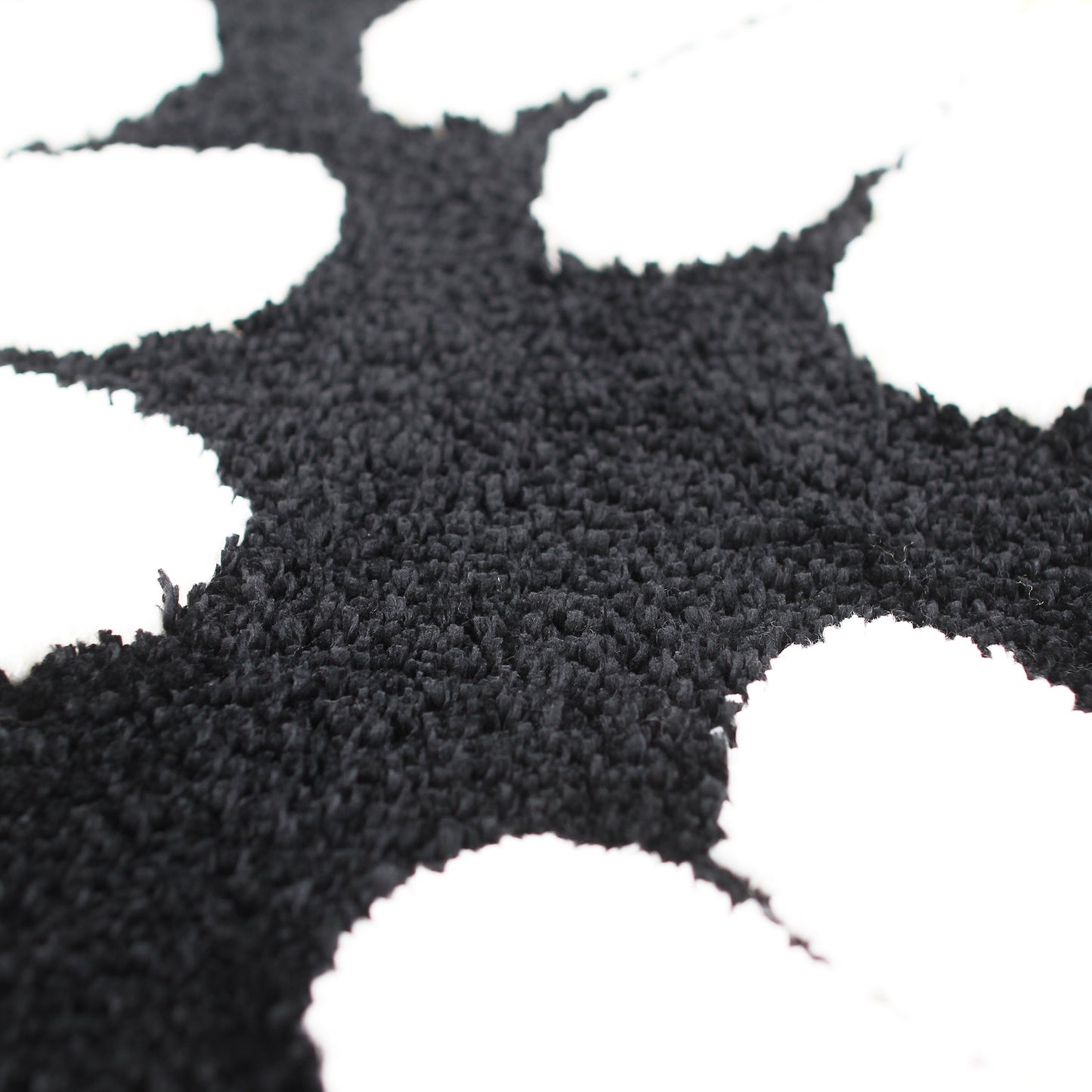 Feblilac Black Daisy Long Runner Rug Tufted Bath Mat