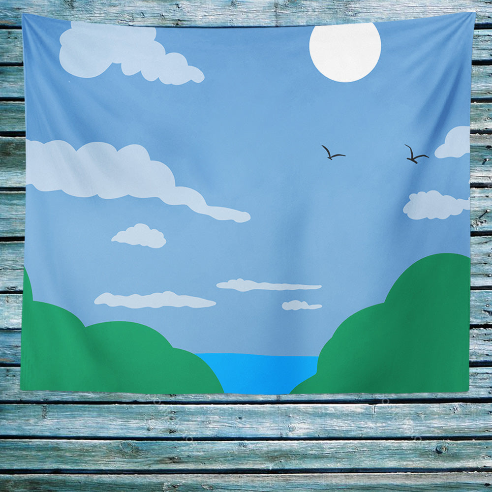 Feblilac Trail into the Desert Tapestry Wall Decor