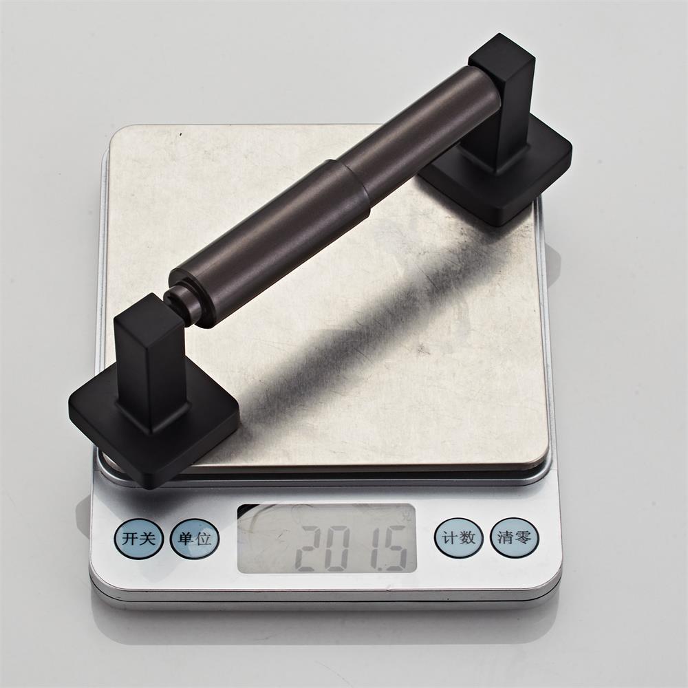 Feblilac Black Bathroom Towel Bar Wall Mount Stand Holder