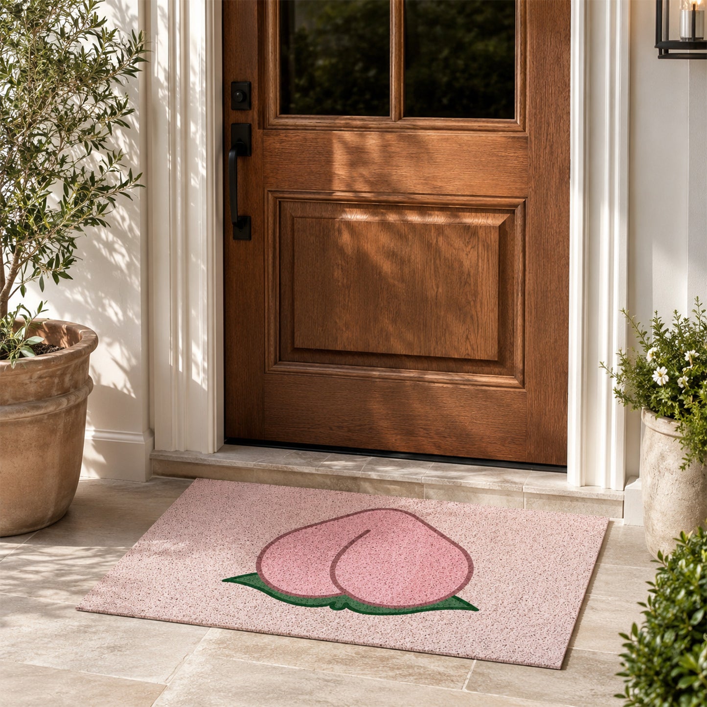 Feblilac Pink Peach Loop Door Mat