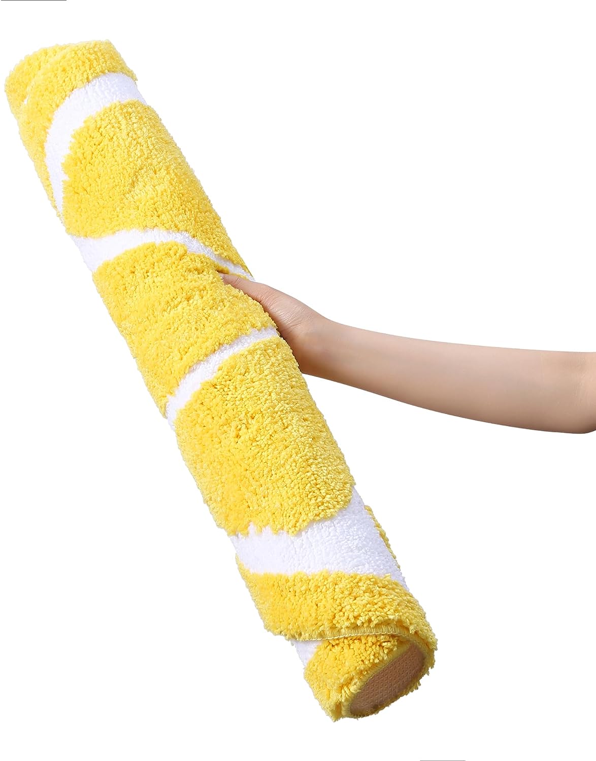 Feblilac Lemon Slice Round Bath Mat – Bright Non-Slip Absorbent Tufted Rug for Bathroom & Kitchen
