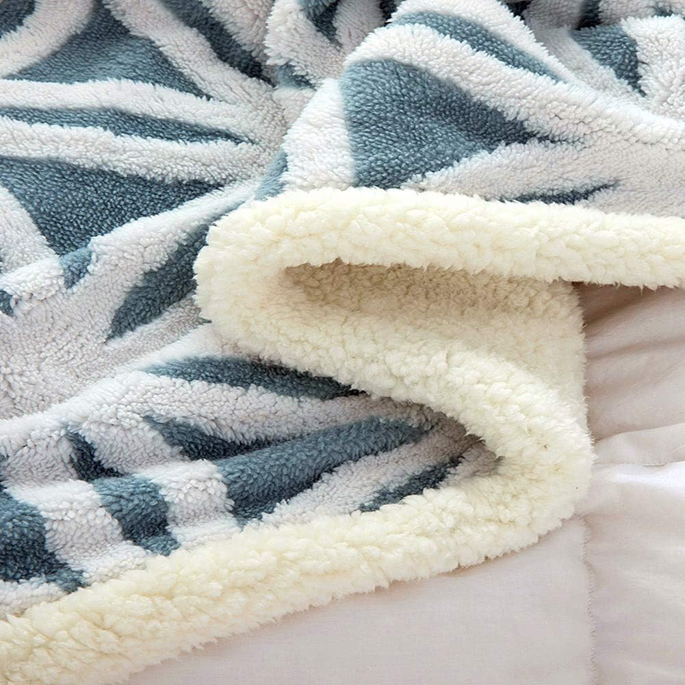 Navy Blue Throw 60'' X 50''- Bohemian Soft Plush Flannel Throw Blankets for Bed/Couch/Sofa/Office/Camping