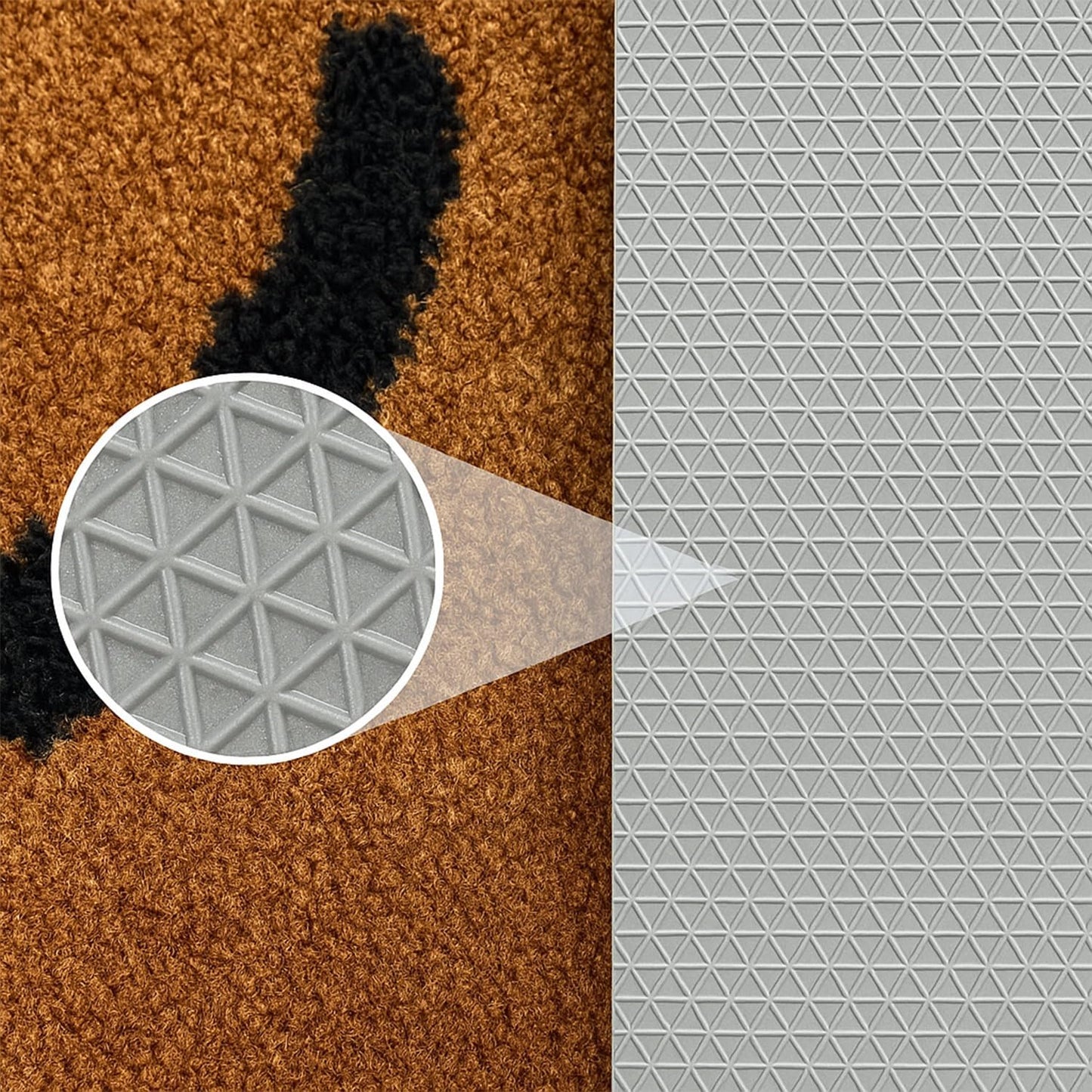 Feblilac Brown Double Skin Milk Boobs Tufted Bath Mat