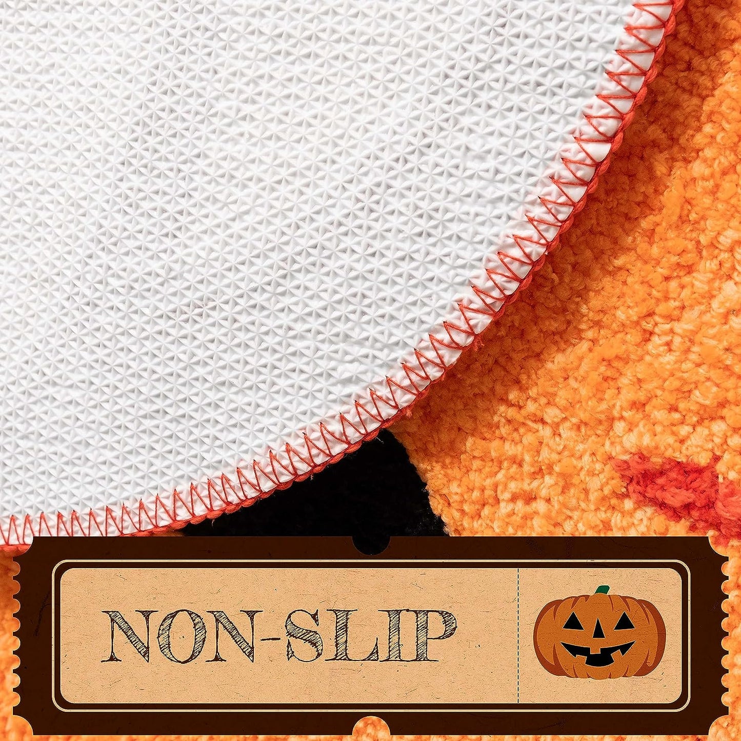 Feblilac Halloween Bathroom Decor Fall Pumpkin Bathroom Rugs Non Slip Funny Cute Bath Mat