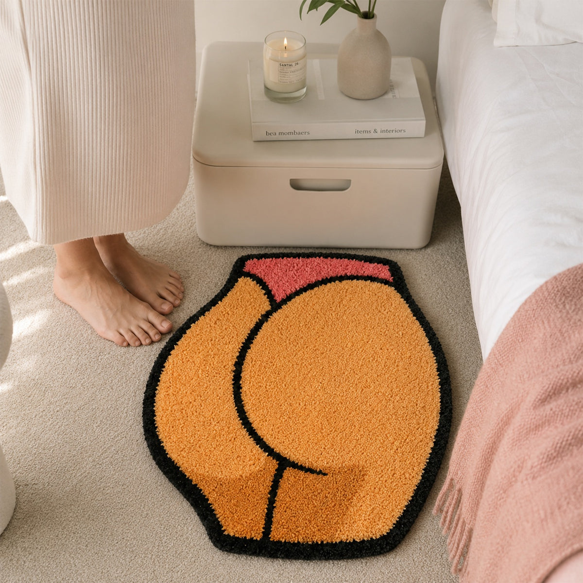 Feblilac Cheeky Bottom Tufted Bath Mat
