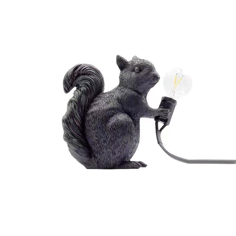 Feblilac Squirrel Table Lamp, Cute Animal Desk Lamp