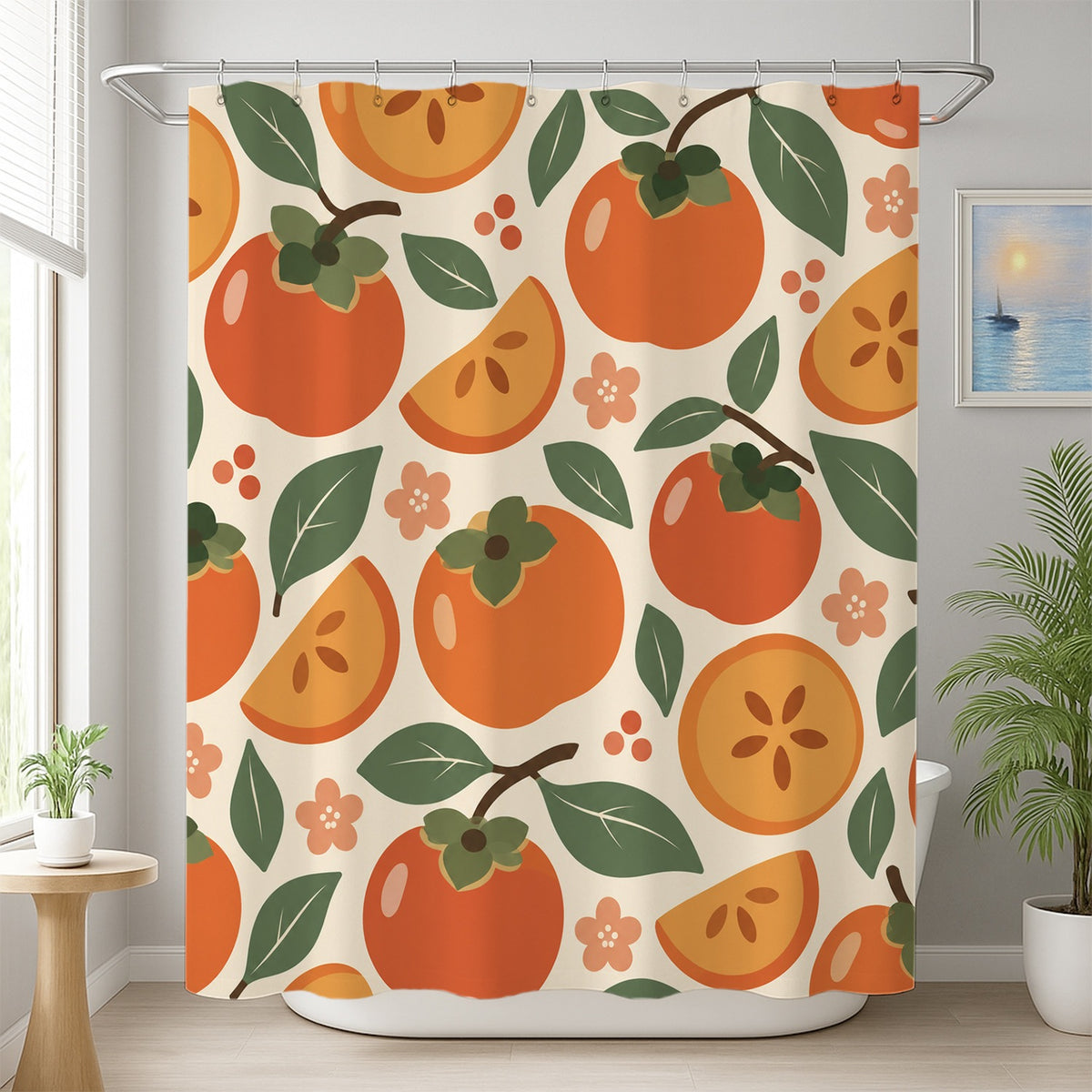 Feblilac Persimmon Shower Curtain