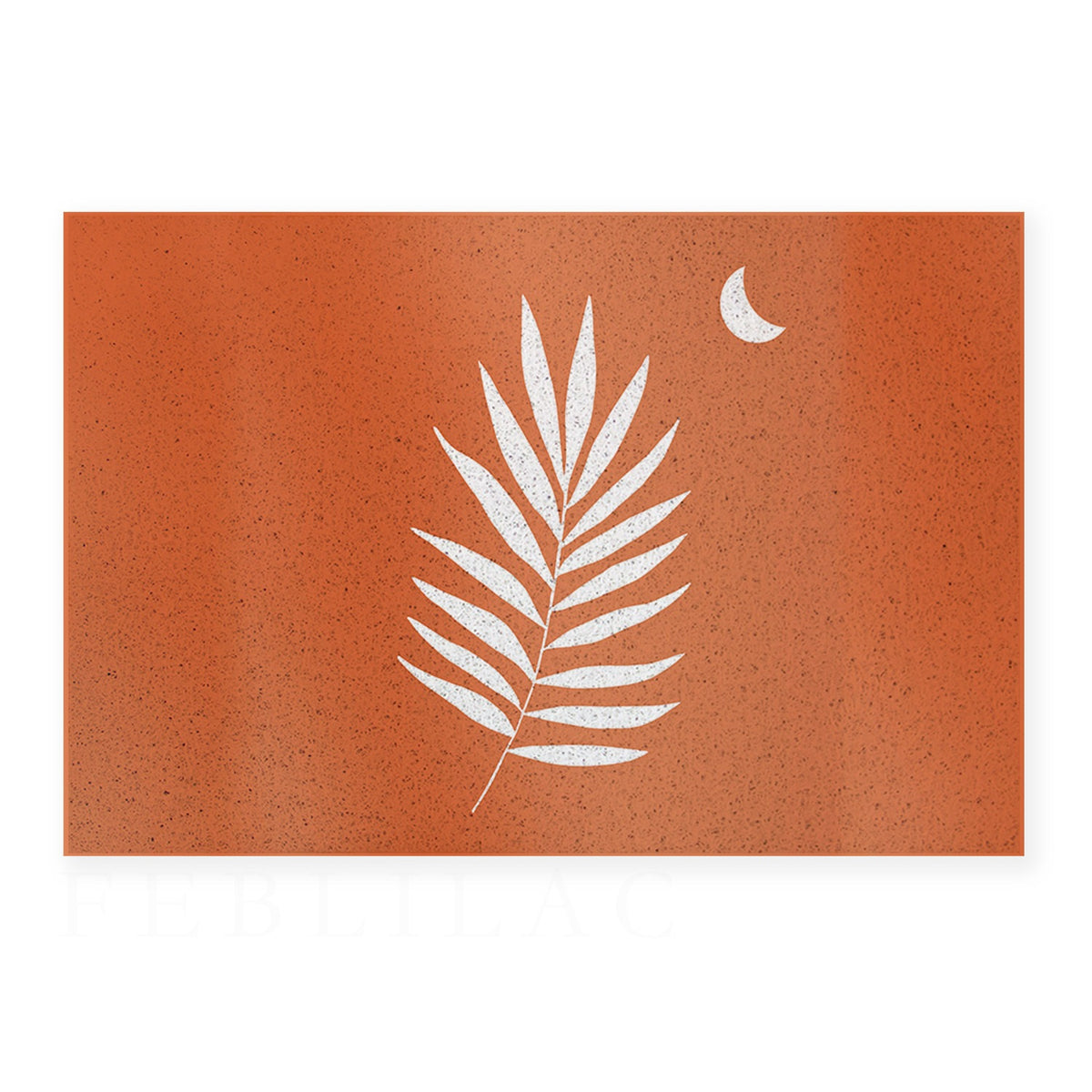 Feblilac Single Palm Leaf PVC Coil Door Mat