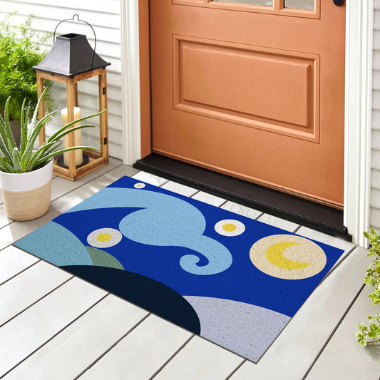 Feblilac Simple Strokes of Starry Sky PVC Coil Door Mat