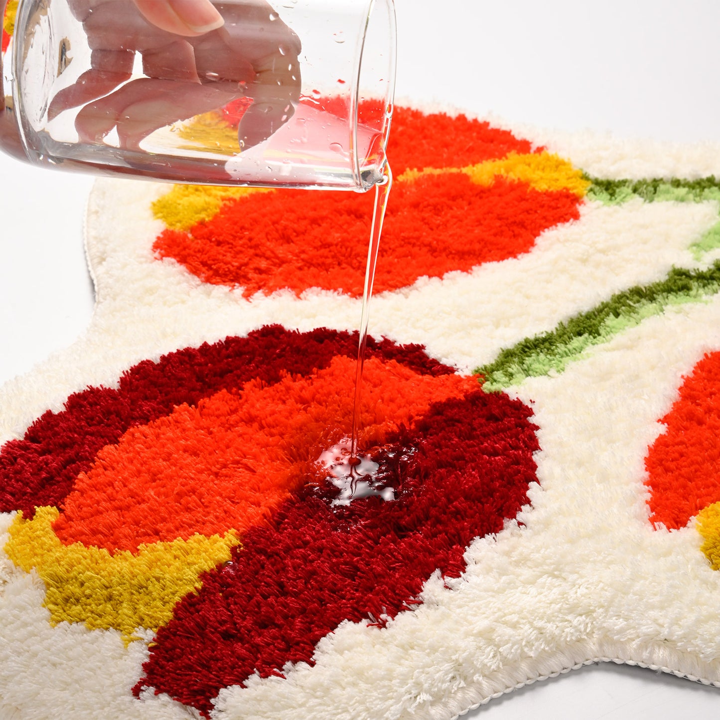 Feblilac Tulip Runner Tufted Bath Mat