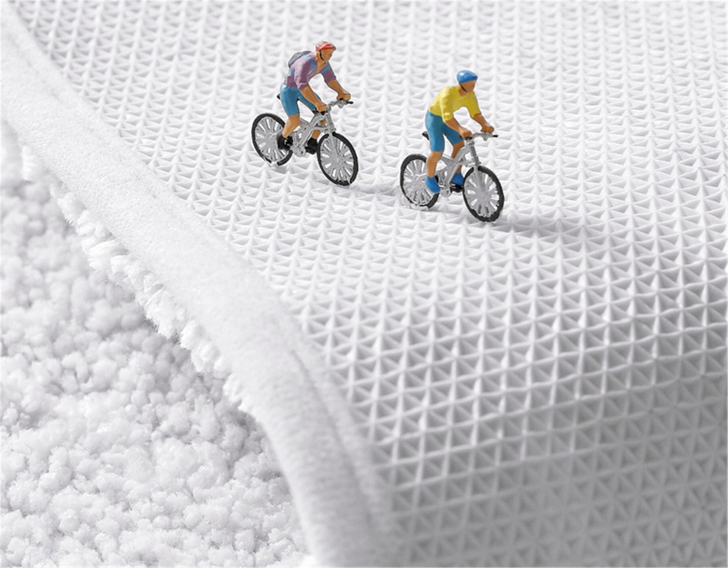 Feblilac Solid Color Tufted Bath Mat, Geometric Patterns Bathroom Rug