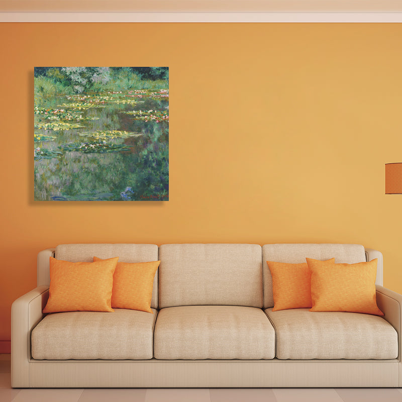 Field Lotus Pond Wall Decor for Girls Bedroom in Green, Multiple Sizes Available - view 23