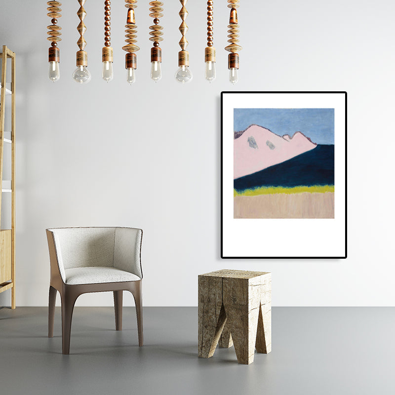 Human Activities Scene Art Print Abstract Expressionism Canvas Textured Painting in Soft Color