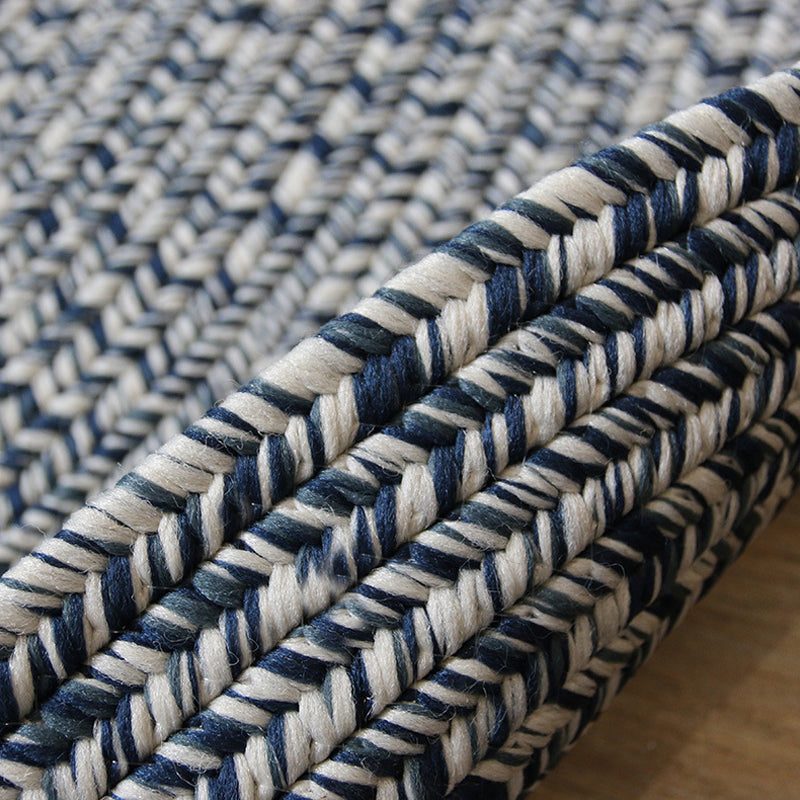 Countryside Solid Color Rug Blue Polypropylene Rug Non-Slip Backing Washable Pet Friendly Carpet for Home