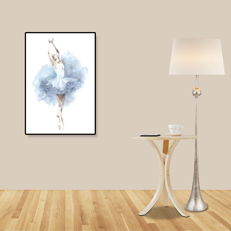 Pastel Drawing Ballet Girl Canvas Dance Nordic Textured Wall Art Print for Bedroom - view 15