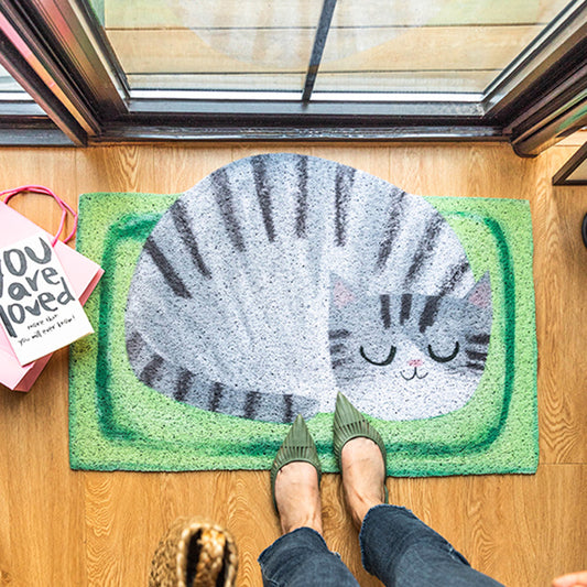 Cartoon Sleeping Cat PVC Entrance Door Mat - Feblilac® Mat