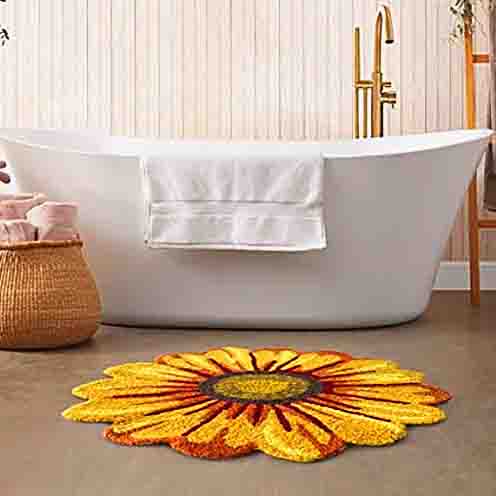 Feblilac Red Golden Shell Bath Mat, Ocean Theme Bathroom Rugs Mat, Nat –  Feblilac® Mat