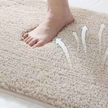 Feblilac Pure Solid Color Blue/Pink/Red/Brown/Grey/White Extra Long Thick Bathroom Mat Runner - Feblilac® Mat