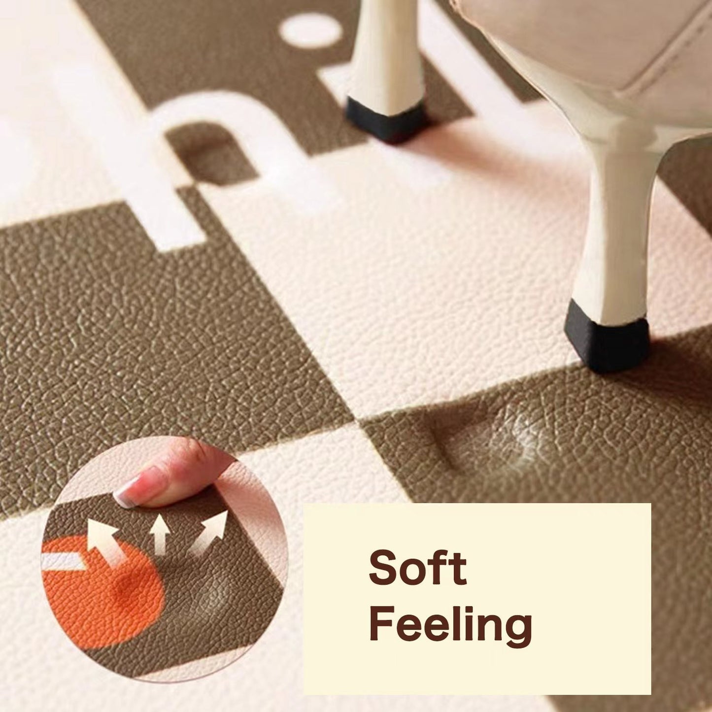 Feblilac PVC Green Abstract Leaves Kitchen Mat Mom‘s Day Gift - Feblilac® Mat