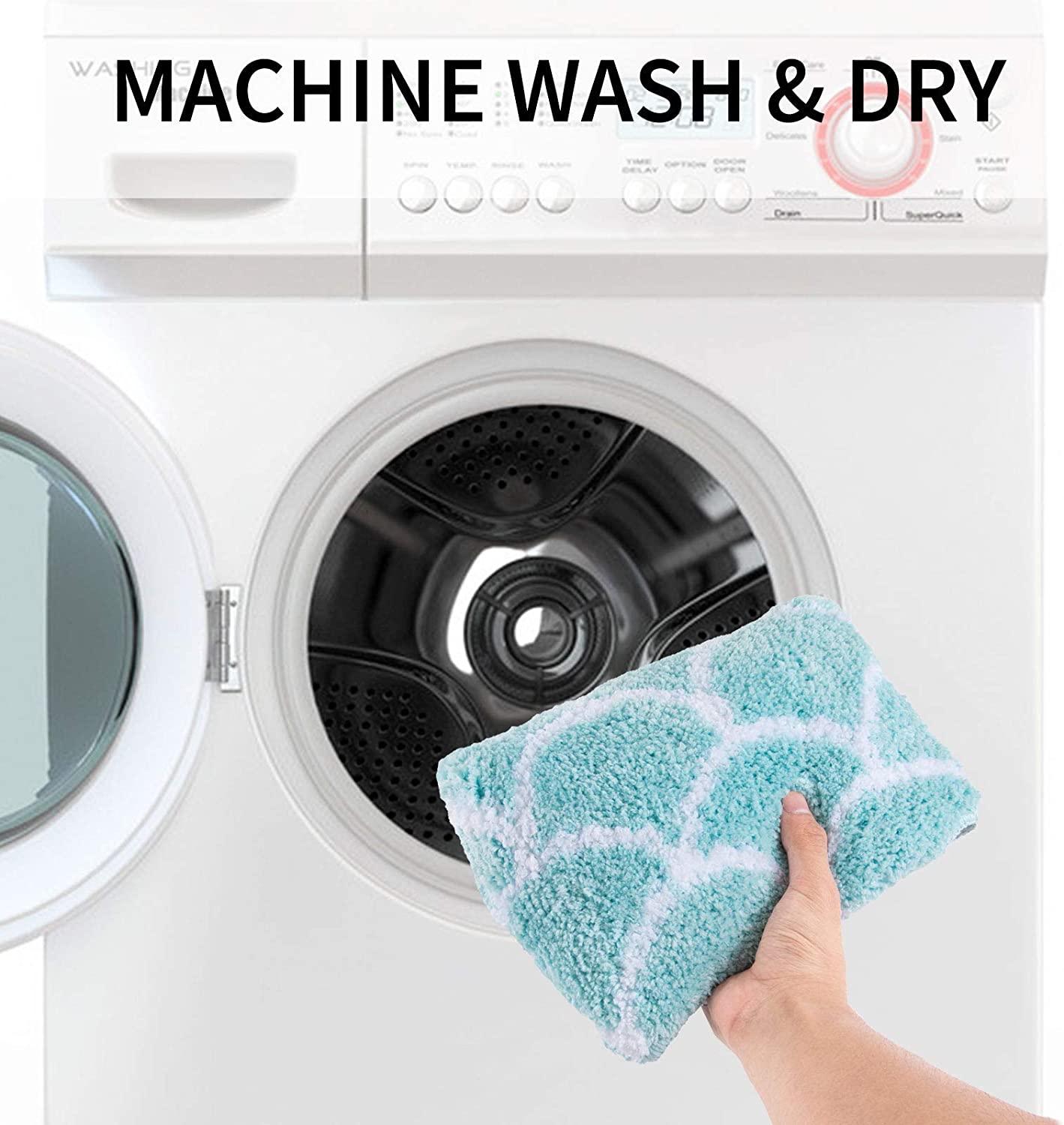 Feblilac Cute Blue Mermaid Bedroom Mat Mom‘s Day Gift - Feblilac® Mat