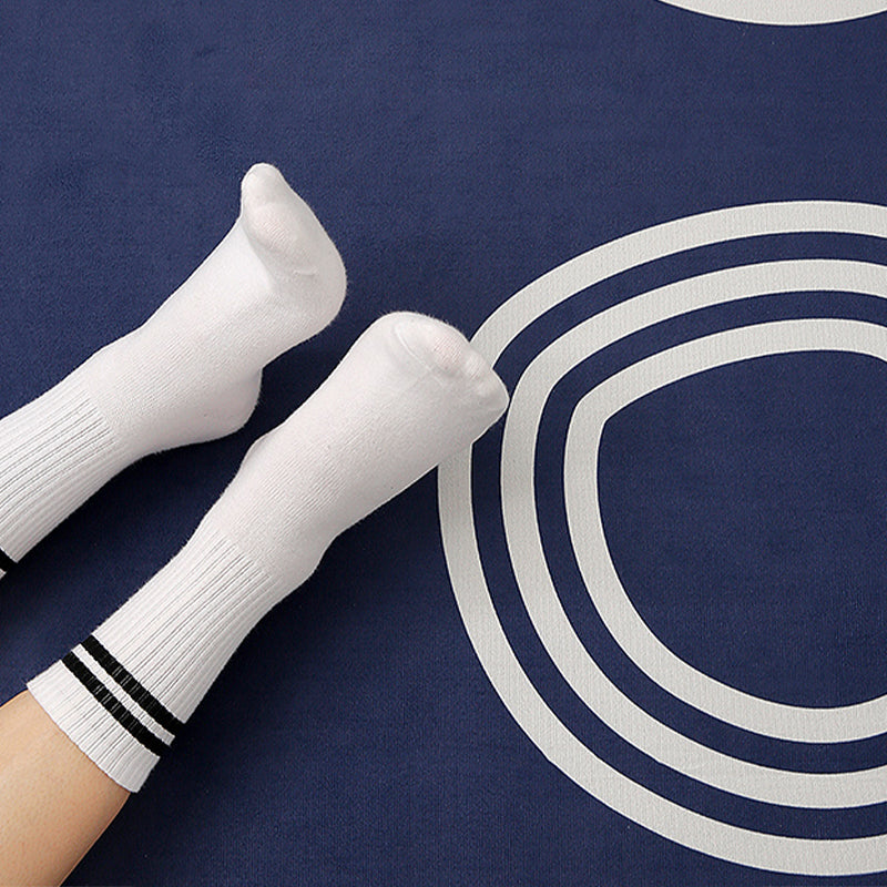 Navy Blue Simplicity Rug Synthetics Circles Pattern Carpet Non-Slip Stain Resistant Washable Rug for Living Room - Clearhalo - 'Area Rug' - 'Rug' - 2106872