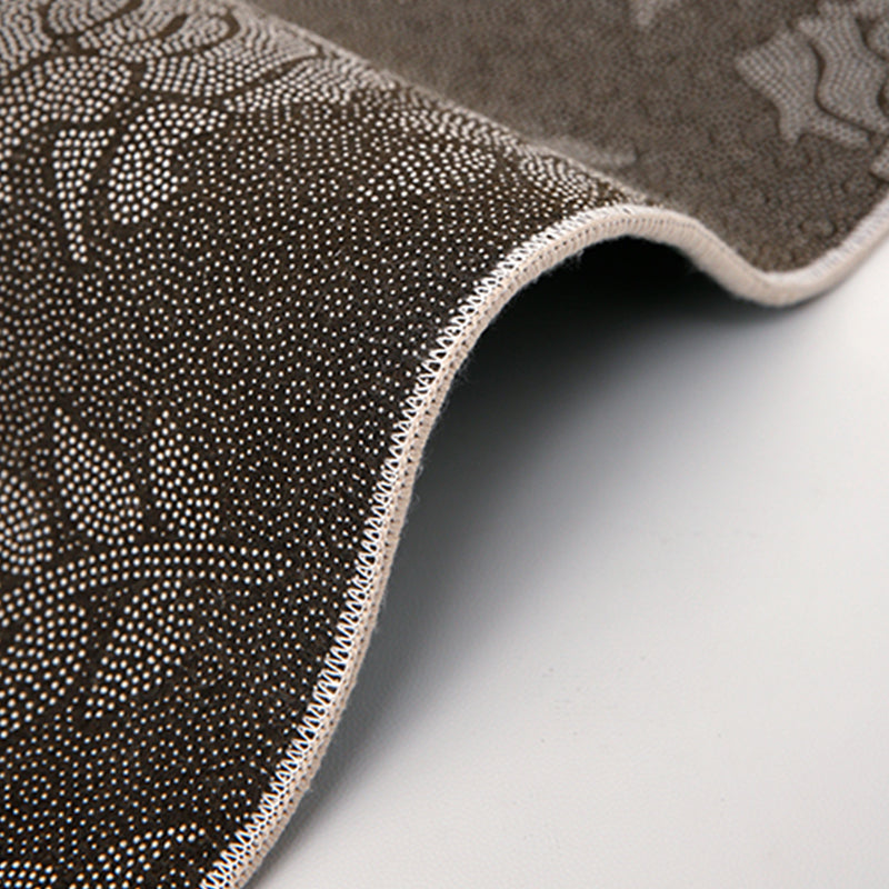 Artistic Sunrise Landscape Pattern Rug Black Modern Rug Synthetics Anti-Slip Backing Washable Pet Friendly Carpet for Bedroom - Clearhalo - 'Area Rug' - 'Rug' - 2122059