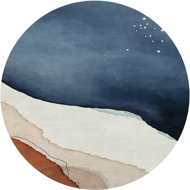 Creative Bedroom Rug Multi-Color Colorblocked Carpet Polypropylene Washable Pet Friendly Anti-Slip Rug