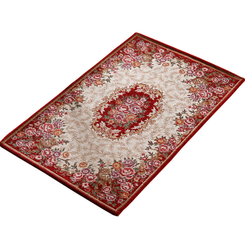 Antique Parlor Rug Multi Color Flower Patterned Area Carpet Polyster N –  Feblilac® Mat