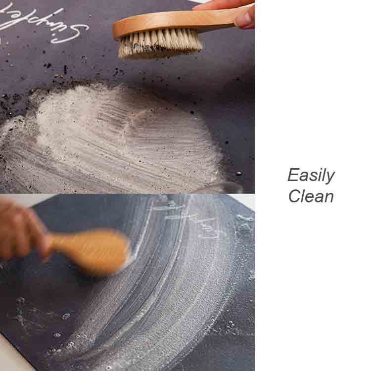 Blue and Green Floral Soft Diatomaceous Earth Bath Mat - Feblilac® Mat