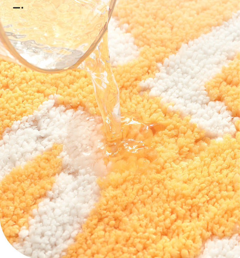 Papaya Bath Mat, Fresh Fruit Soft Plush Water-Absorbent Mat, Machine Washable - Feblilac® Mat
