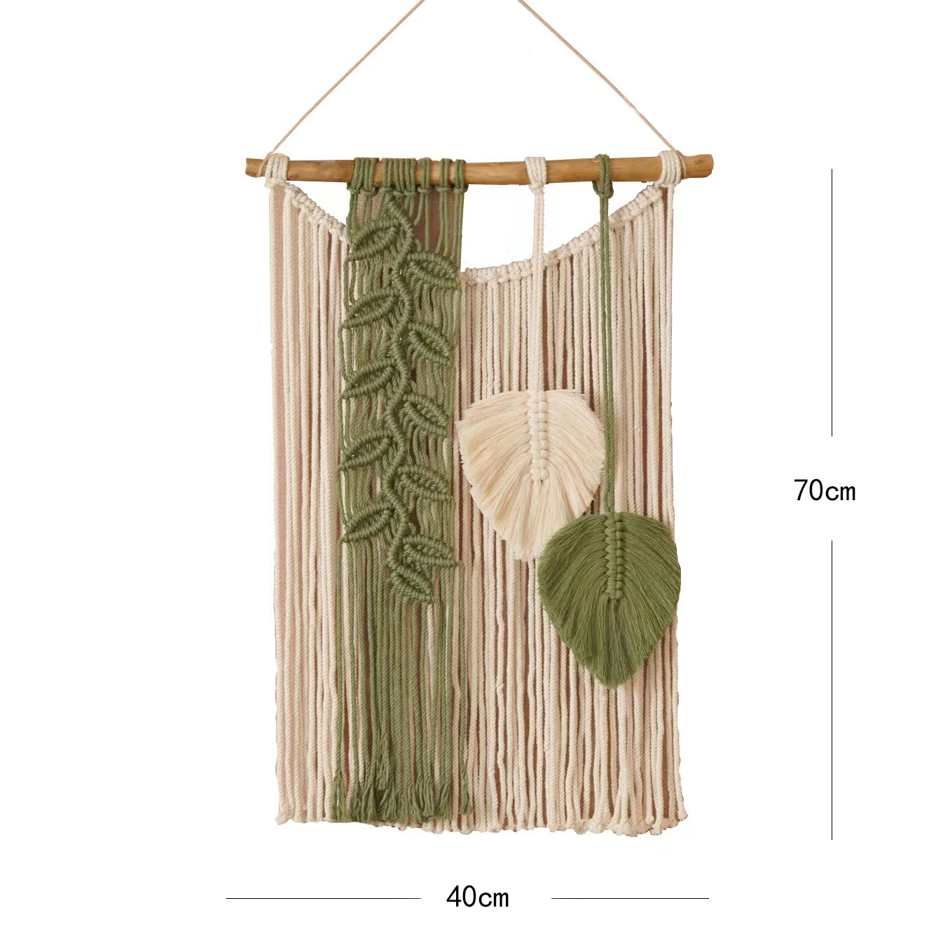 Feblilac Leaves Tassel Tapestry