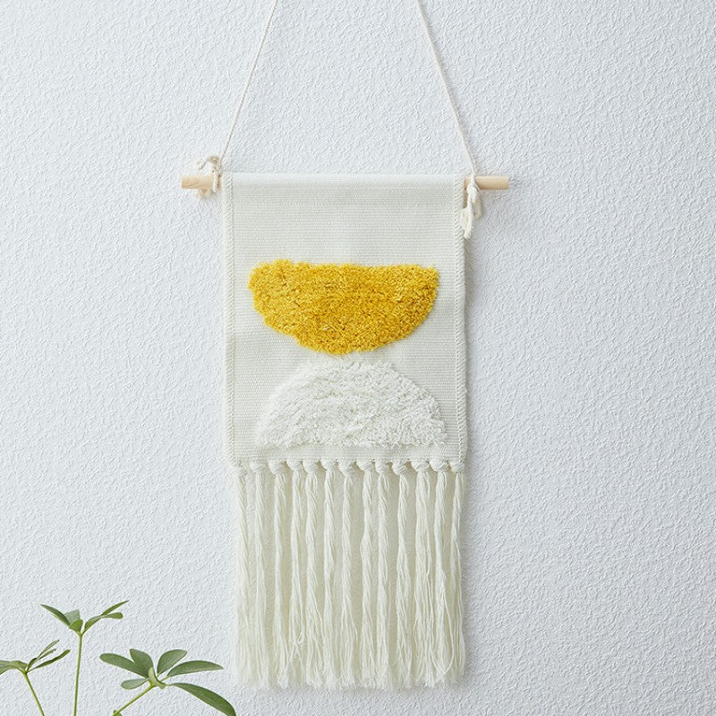 Feblilac Geometric Tassel Tufted Tapestry