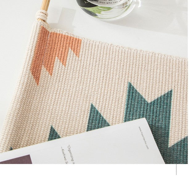 Feblilac Decorative Painting Print Tassel Tapestry