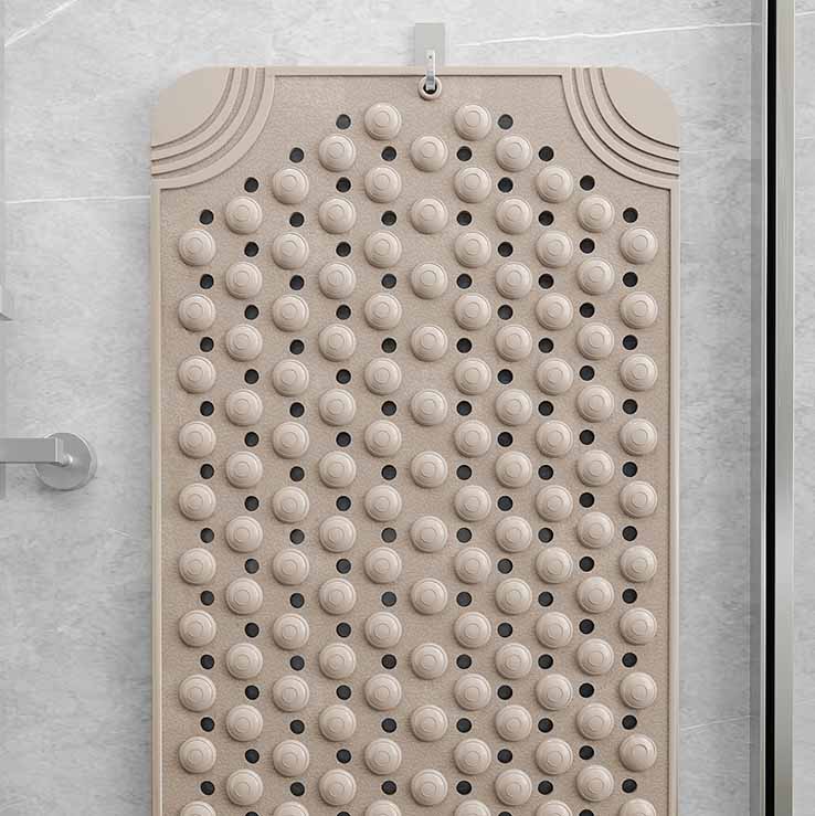 Rubber Blue/Grey/Khaki/Green Drain Holes and Suction Cups Tub Rug, Anti Slip Massage Bathtub Mats