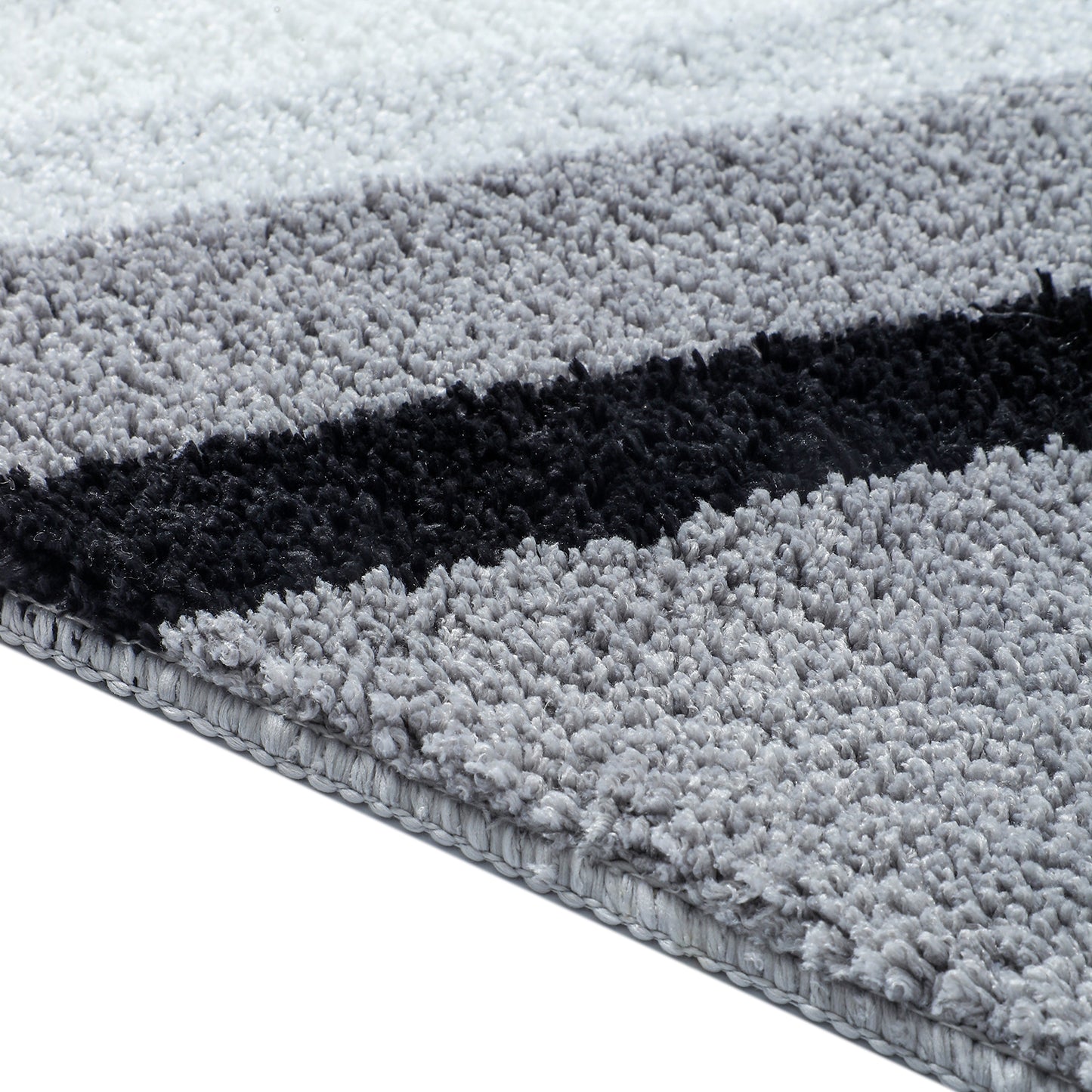 Grey Geometric Runner for Bedroom - Feblilac® Mat