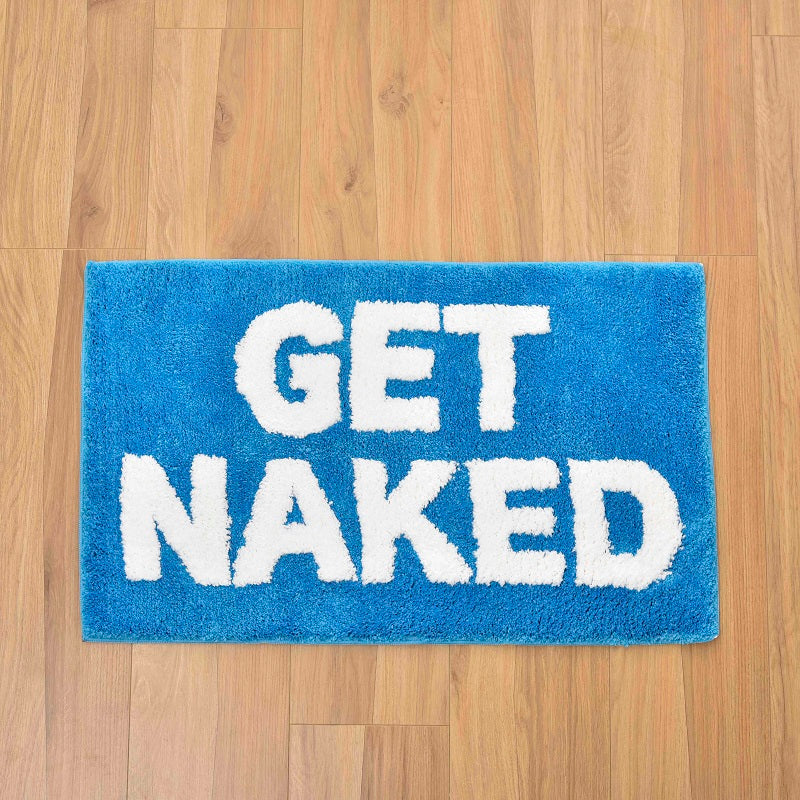 Feblilac Blue/Red/Grey Get Naked Bath Mat - Feblilac® Mat