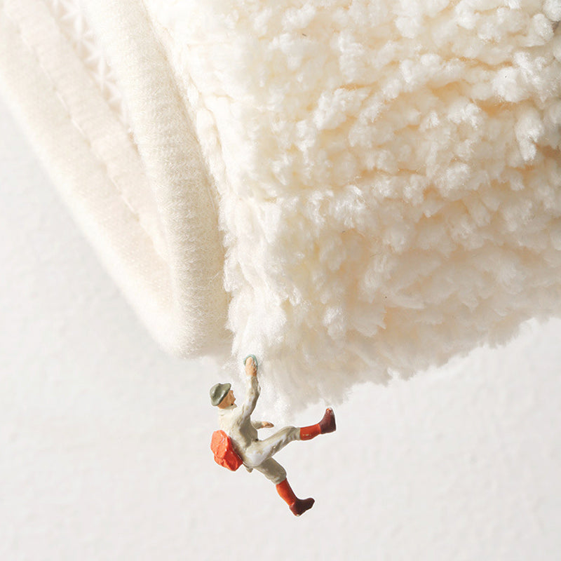 Feblilac Semicircle Sun and Mountain Bath Mat, Sunrise in Snow Mountains Mat - Feblilac® Mat