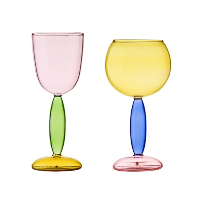 Borosilicate 3-tone Glassware - Wine glass