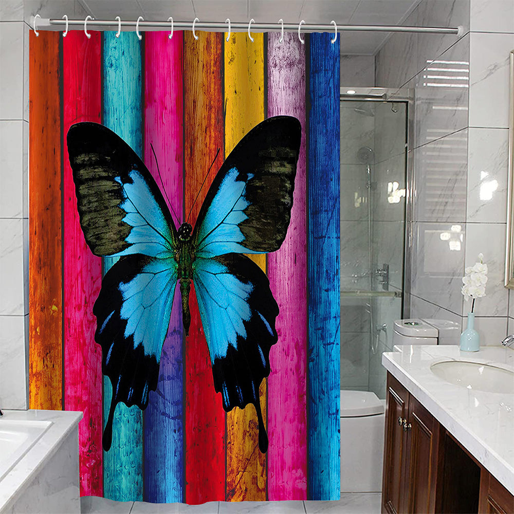 Realistic Butterfly Shower Curtain - view 7