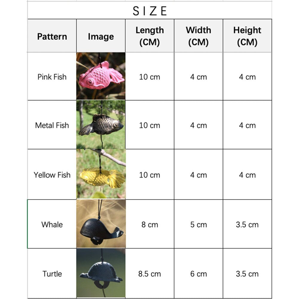 Japanese Style Wind Chime Wind Bell Ring, Cute Animal Shape Metal Chime