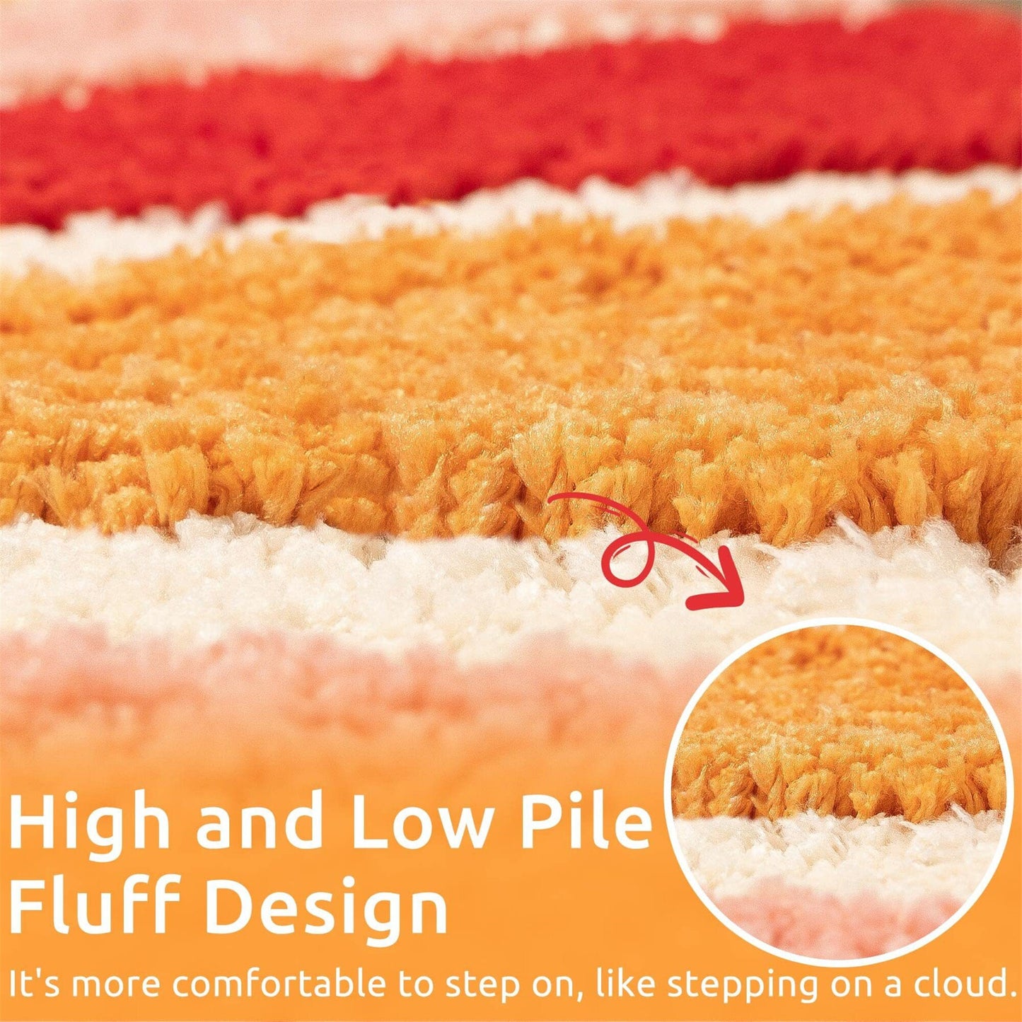 Aesthetic Sun Art Rug, Sunshine Bath Mat, 40*76CM, Cool Sunrise Rugs for Bedroom