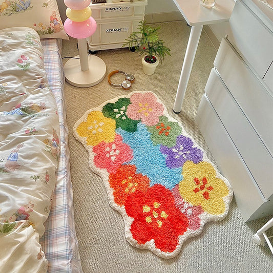 Feblilac Lovely Flower Garden Mat