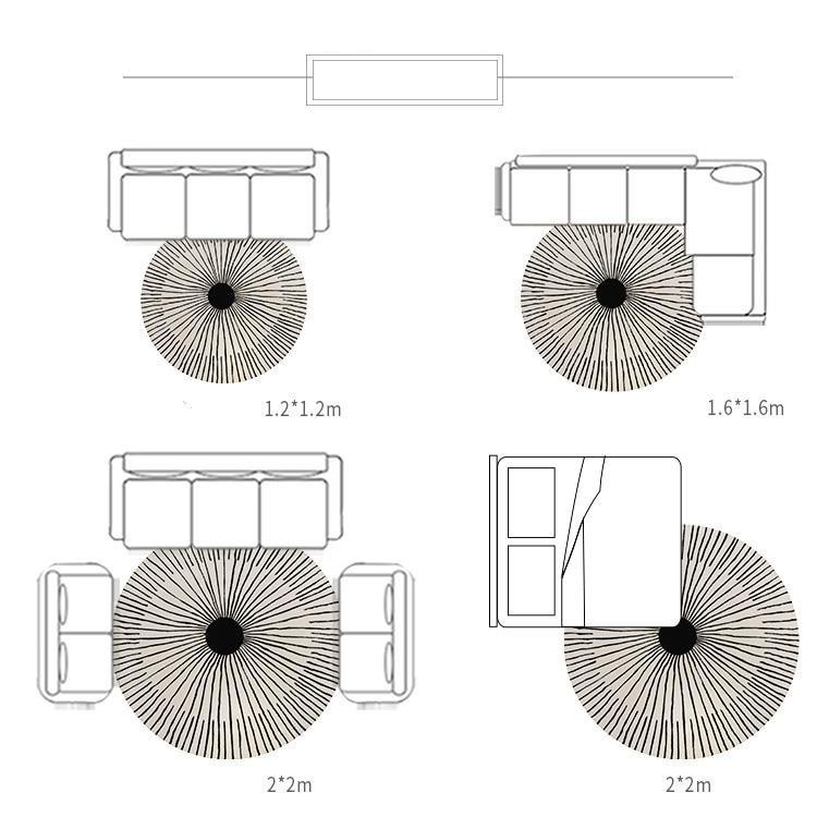 The Dara Round Floor Rugs Collection Carpet - Feblilac® Mat