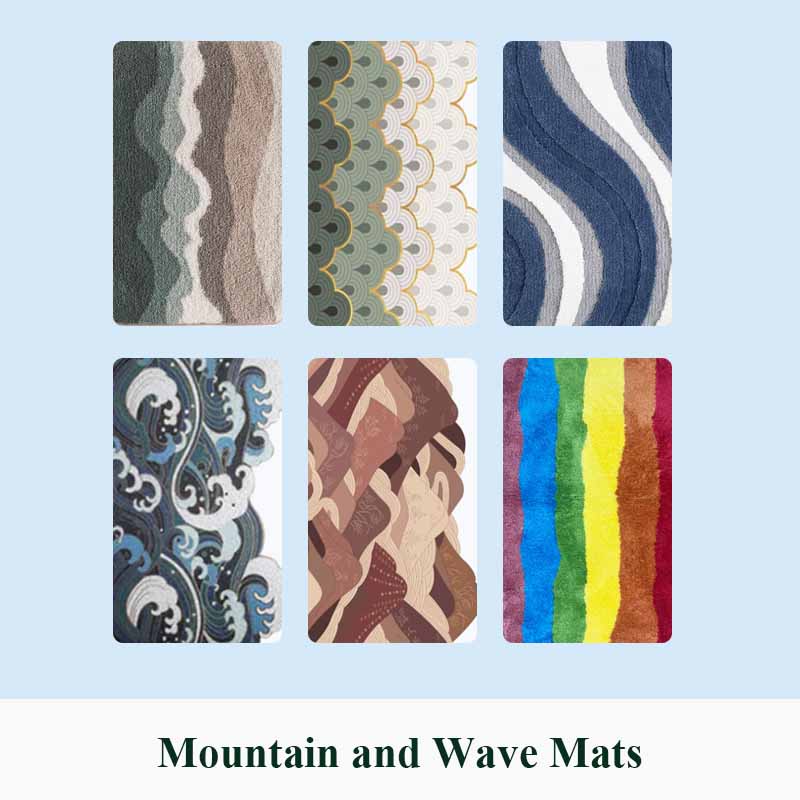 Abstract Mountain and Wave Mat