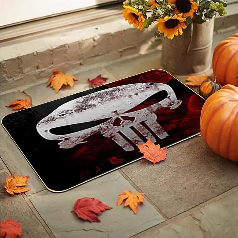 Feblilac  Halloween ugly ghost Grimace Thriller PVC Coil Door Mat