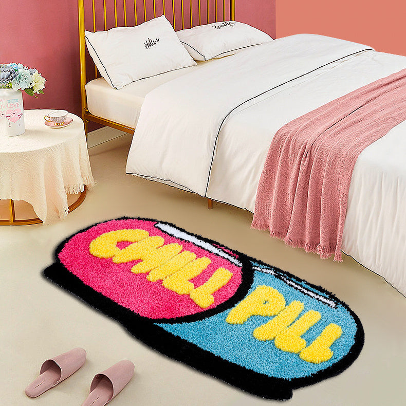 Feblilac Funny CHILL PILL Mat for Bedroom Living Room - view 2