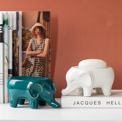 Feblilac Elephant Soap Box for Bathroom