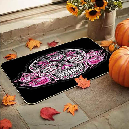 Feblilac  Halloween Diamond Ghost Grimace Thriller PVC Coil Door Mat