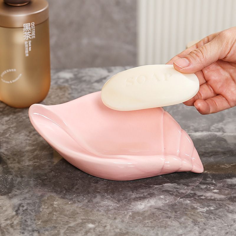 Feblilac Leaf Soap Box for Bathroom - view 2